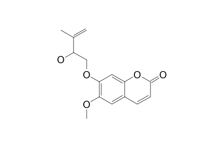 VIRGATENOL;7-(2-HYDROXY-3-METHYL-3-BUTENYLOXY)-6-METHOXYCOUMARIN