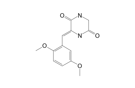 3-[(Z)-1-(2,5-DIMETHOXYPHENYL)-METHYLIDENE]-PIPERAZINE-2,5-DIONE