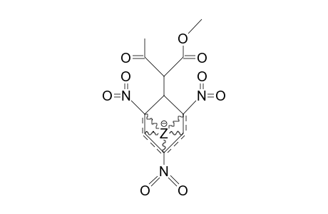 1-(Methyl 2-aceto-acetate-2-yl)-2,4,6-trinitro-hexadienide anion