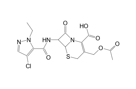 3-[(acetyloxy)methyl]-7-{[(4-chloro-1-ethyl-1H-pyrazol-5-yl)carbonyl]amino}-8-oxo-5-thia-1-azabicyclo[4.2.0]oct-2-ene-2-carboxylic acid