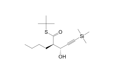 (2R)-2-[(1R)-1-hydroxy-3-trimethylsilylprop-2-ynyl]hexanethioic acid S-tert-butyl ester