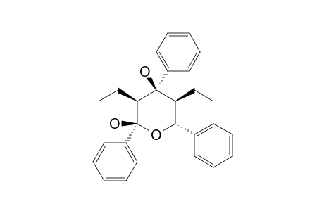 (U,L,L,U)-3,5-DIETHYL-2,4,6-TRIPHENYL-TETRAHYDROPYRAN-2,4-DIOL