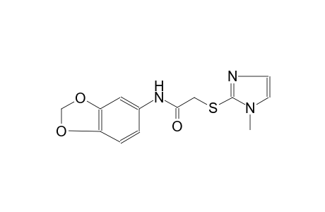N-(1,3-benzodioxol-5-yl)-2-[(1-methyl-1H-imidazol-2-yl)sulfanyl]acetamide