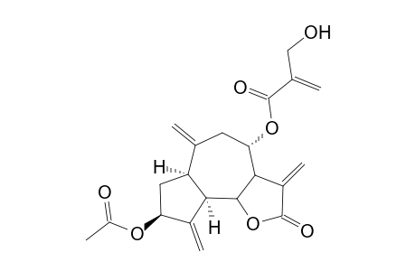 8-O-(2-Hydroxymethyl-2-propenoyl)-3-acetoxy-4(15),10(14),11(13)-guaiatrien-12,6-olide