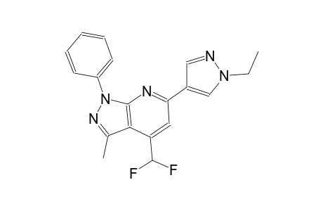 4-(difluoromethyl)-6-(1-ethyl-1H-pyrazol-4-yl)-3-methyl-1-phenyl-1H-pyrazolo[3,4-b]pyridine