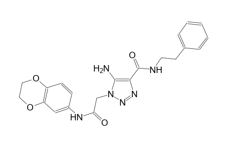 5-amino-1-[2-(2,3-dihydro-1,4-benzodioxin-6-ylamino)-2-oxoethyl]-N-(2-phenylethyl)-1H-1,2,3-triazole-4-carboxamide