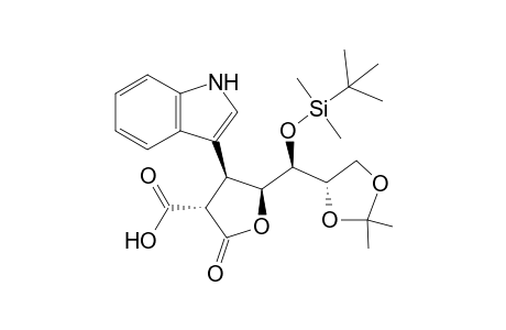 (3S,4S,5S)-4-(1H-Indol-3-yl)-2-oxo-5-[(1'R,2'S)-1'-tert-butyldimethylsilyloxy-2',3'-dihydroxy-2',3'-di-O-isopropylidenepropan-1'-yl]tetrahydrofuran-3-carboxylic acid