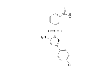 1H-pyrazol-5-amine, 3-(4-chlorophenyl)-1-[(3-nitrophenyl)sulfonyl]-