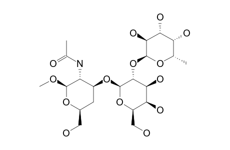 METHYL-2-ACETAMIDO-2,4-DIDEOXY-3-O-[2-O-(ALPHA-L-FUCOPYRANOSYL)-BETA-D-GALACTOPYRANOSYL]-BETA-D-XYLO-HEXOPYRANOSIDE