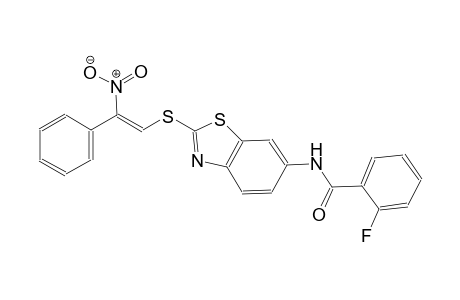 benzamide, 2-fluoro-N-[2-[[(Z)-2-nitro-2-phenylethenyl]thio]-6-benzothiazolyl]-