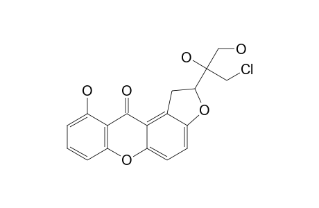 PSOROXANTHIN_CHLOROHYDRIN;3',4'-DEOXY-4'-CHLOROPSOROXANTHIN-3',5'-DIOL