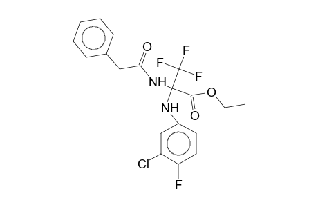 Ethyl 2-(3-chloro-4-fluoroanilino)-3,3,3-trifluoro-2-(2-phenylacetamido)propionate