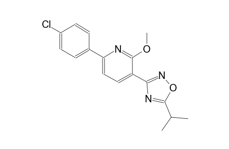 6-(4-chlorophenyl)-3-(5-isopropyl-1,2,4-oxadiazol-3-yl)-2-methoxypyridine