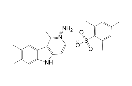 2-Amino-1,7,8-trimethyl-5H-pyrido[4,3-b]indol-2-nium mesitylenesulfonate