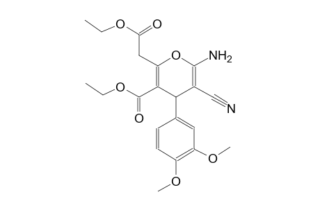 ethyl 6-amino-5-cyano-4-(3,4-dimethoxyphenyl)-2-(2-ethoxy-2-oxoethyl)-4H-pyran-3-carboxylate