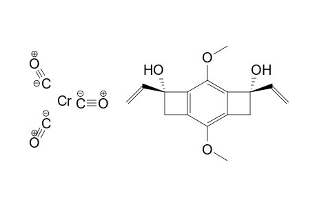 Tricarbonyl{(4S,10R)-2,7-dimethoxy-4,10-divinyltricyclo[6.2.0.0(3,6)]deca-1(8),2,6-triene-4,10-diol}chromium(0)