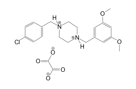 1-(4-chlorobenzyl)-4-(3,5-dimethoxybenzyl)piperazinediium oxalate