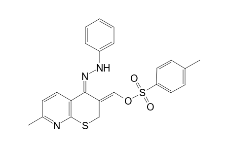 3-{[(p-Methylphenyl)sulfonyl]oxymethylene}-2,3-dihydro-7-methylthiopyrano[2,3-b]pyridin-4(4H)-phenylhydrazone