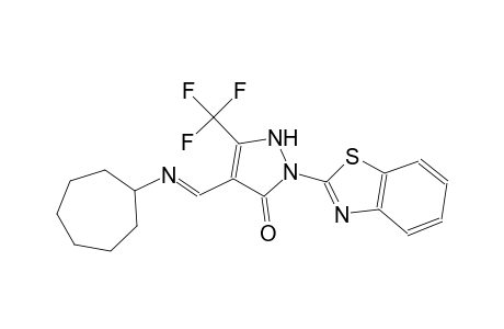2-(1,3-benzothiazol-2-yl)-4-[(E)-(cycloheptylimino)methyl]-5-(trifluoromethyl)-1,2-dihydro-3H-pyrazol-3-one