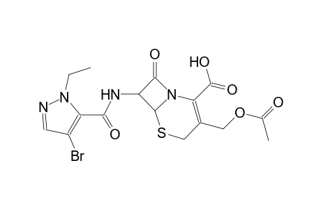 3-[(acetyloxy)methyl]-7-{[(4-bromo-1-ethyl-1H-pyrazol-5-yl)carbonyl]amino}-8-oxo-5-thia-1-azabicyclo[4.2.0]oct-2-ene-2-carboxylic acid