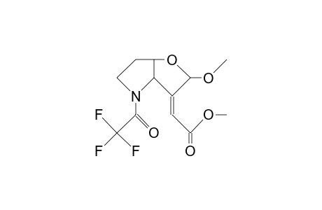Methyl 2-(E,Z)-C-(carbomethoxymethylene)-3,6-imino-2,3,5,6-tetradeoxy-N-trifluoroacetyl-B-D-threohexofuranoside