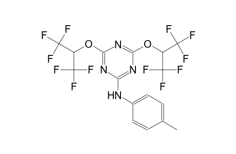 N-(4-methylphenyl)-4,6-bis[2,2,2-trifluoro-1-(trifluoromethyl)ethoxy]-1,3,5-triazin-2-amine