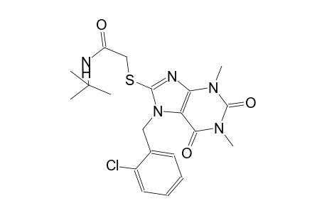 N-(tert-butyl)-2-{[7-(2-chlorobenzyl)-1,3-dimethyl-2,6-dioxo-2,3,6,7-tetrahydro-1H-purin-8-yl]sulfanyl}acetamide