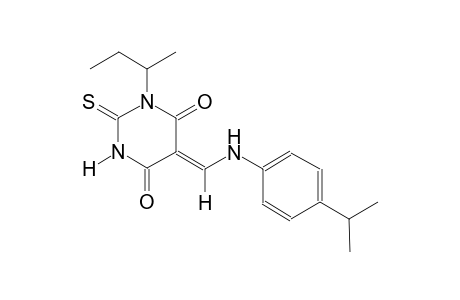(5Z)-1-sec-butyl-5-[(4-isopropylanilino)methylene]-2-thioxodihydro-4,6(1H,5H)-pyrimidinedione