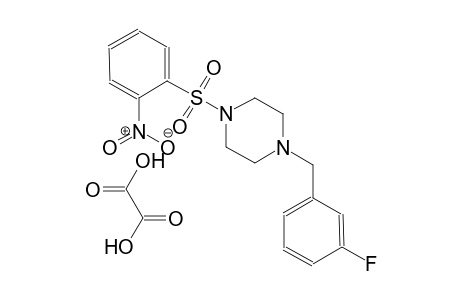 1-(3-fluorobenzyl)-4-((2-nitrophenyl)sulfonyl)piperazine oxalate