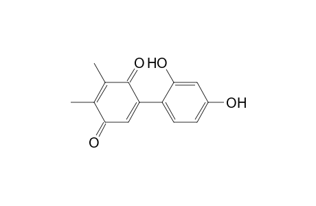2,5-Cyclohexadiene-1,4-dione, 5-(2,4-dihydroxyphenyl)-2,3-dimethyl-
