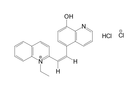 cis-1-ethyl-2-[2-(8-hydroxy-5-quinolinyl)vinyl]quinolinium chloride, hydrochloride