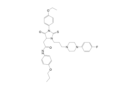 2-(1-(4-ethoxyphenyl)-3-{3-[4-(4-fluorophenyl)-1-piperazinyl]propyl}-5-oxo-2-thioxo-4-imidazolidinyl)-N-(4-propoxyphenyl)acetamide