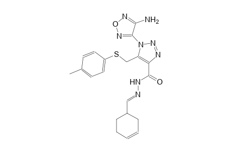 1-(4-amino-1,2,5-oxadiazol-3-yl)-N'-[(E)-3-cyclohexen-1-ylmethylidene]-5-{[(4-methylphenyl)sulfanyl]methyl}-1H-1,2,3-triazole-4-carbohydrazide