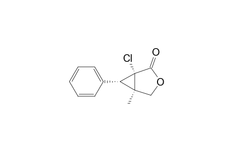 3-Oxabicyclo[3.1.0]hexan-2-one, 1-chloro-5-methyl-6-phenyl-, (1.alpha.,5.alpha.,6.alpha.)-