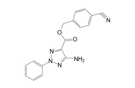 2H-[1,2,3]Triazole-4-carboxylic acid, 5-amino-2-phenyl-, 4-cyanobenzyl ester