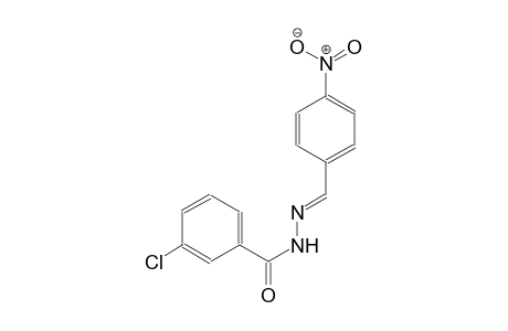3-chloro-N'-[(E)-(4-nitrophenyl)methylidene]benzohydrazide