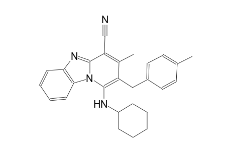 1-(cyclohexylamino)-3-methyl-2-(4-methylbenzyl)pyrido[1,2-a]benzimidazole-4-carbonitrile