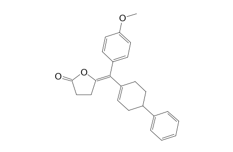 5-(E)-[1-(4-phenylcyclohex-1-en-1-yl)-1-(4-methoxyphenyl)methylidene]tetrafuran-2-one