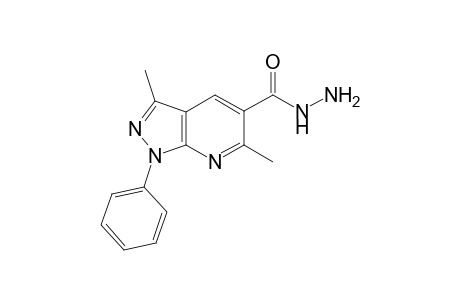 3,6-Dimethyl-1-phenyl-1H-pyrazolo[3,4-b]pyridine-5-carbohydrazide