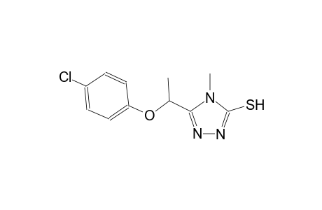 5-[1-(4-chlorophenoxy)ethyl]-4-methyl-4H-1,2,4-triazol-3-yl hydrosulfide