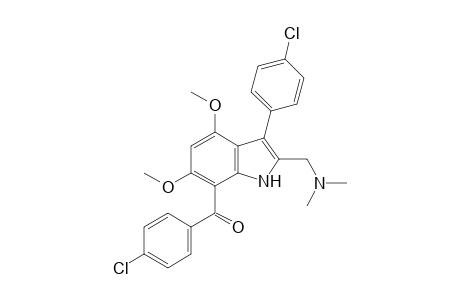 7-(4-Chlorobenzoyl)-3-(4-chlorophenyl)-4,6-dimethoxy-2-(N,N'-dimethyl-aminomethyl)indole