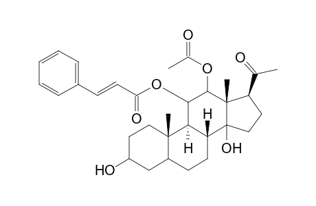 3,14-Dihydroxy-12-acetoxy-11-cinnamoyloxypregnan-20-one