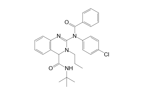 2-[Benzoyl-(4-chloro-phenyl)-amino]-3-propyl-3,4-dihydro-quinazoline-4-carboxylic acid tert-butylamide