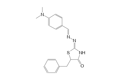 benzaldehyde, 4-(dimethylamino)-, [(2Z)-4-oxo-5-(phenylmethyl)thiazolidinylidene]hydrazone