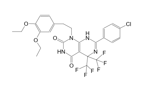 7-(4-Chlorophenyl)-1-[2-(3,4-diethoxyphenyl)ethyl]-5,5-bis(trifluoromethyl)-5,8-dihydropyrimido[4,5-d]pyrimidine-2,4(1H,3H)-dione