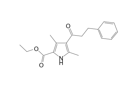 Ethyl 3,5-dimethyl-4-(3-phenylpropanoyl)-1H-pyrrole-2-carboxylate
