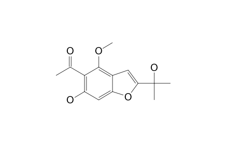 FUROSTIPITOL;5-ACETYL-6-HYDROXY-2-(2-HYDROXYISOPROPYL)-4-METHOXY-BENZOFURAN