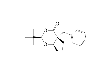 (2R,5R,6R)-2-t-butyl-5-benzyl-5-ethyl-6-methyl-1,3-dioxan-4-one