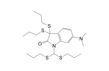 1-[bis(propylsulfanyl)methyl]-6-(dimethylamino)-3,3-bis(propylsulfanyl)indol-2-one