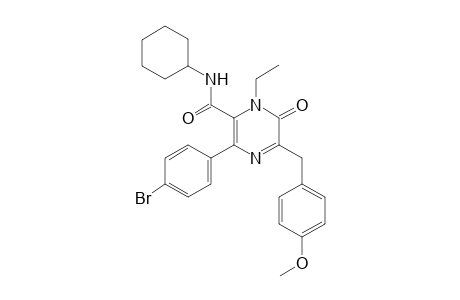 3-(4-Bromophenyl)-N-cyclohexyl-1-ethyl-5-(4-methoxybenzyl)-6-oxo-1,6-dihydropyrazine-2-carboxamide
